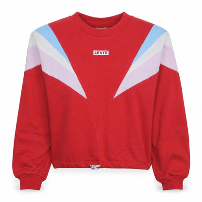Levi's Women's Red Colourblock Pullover Sweatshirt XS