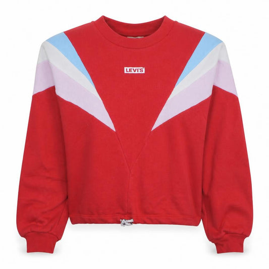 Levi's Women's Red Colourblock Pullover Sweatshirt XS