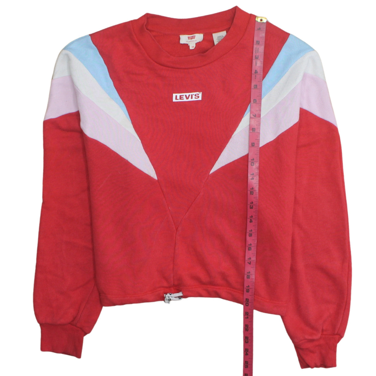 Levi's Women's Red Colourblock Pullover Sweatshirt XS