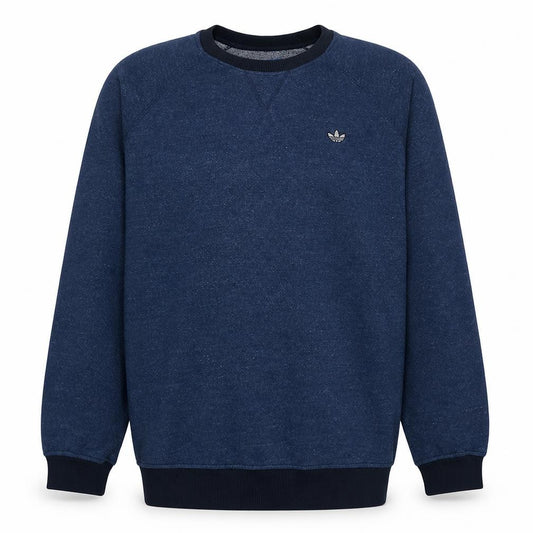 Adidas Mens Navy Blue Crew Neck Sweatshirt L Classic Fit