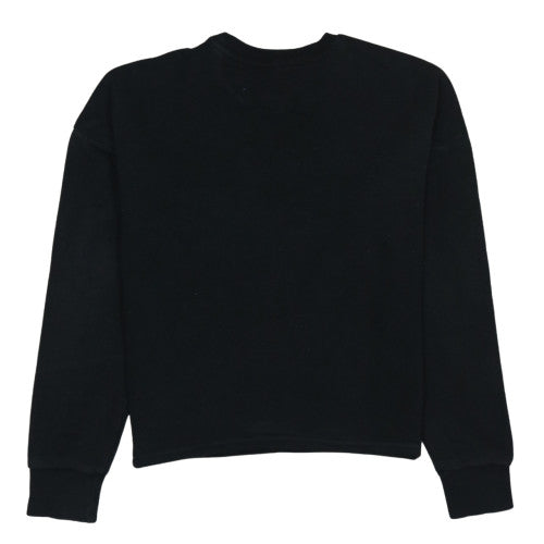 Adidas Girls Black Crew Neck Pullover Sweatshirt Size 10 Years