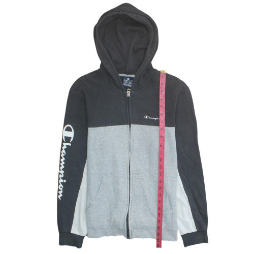 Champion Boys Grey Full Zip Hoodie 13-14 Years Logo Fleece Sweatshirt
