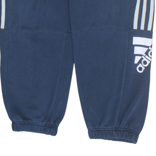 Adidas Teens Navy Blue Jogger Sweatpants L 13-14Y Cotton Blend