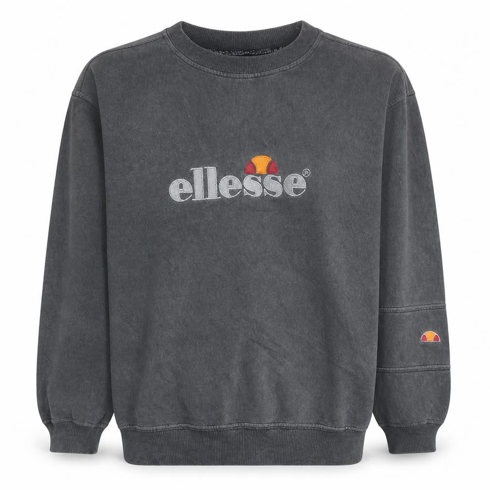Ellesse Men’s Grey Crew Neck Logo Sweatshirt M Regular Fit