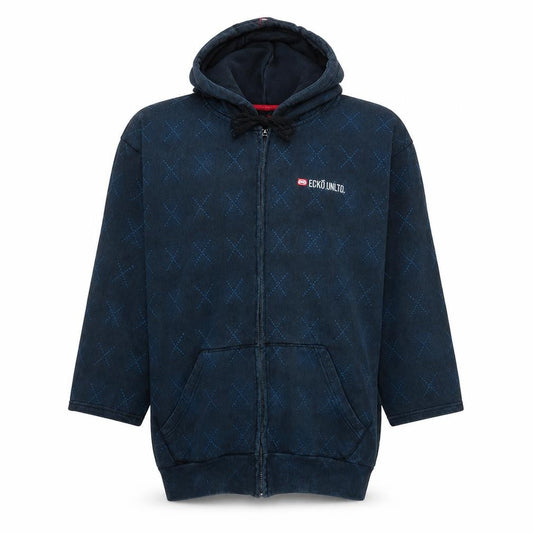 Ecko Unltd Mens Blue Full Zip Hoodie Size L Regular Fit