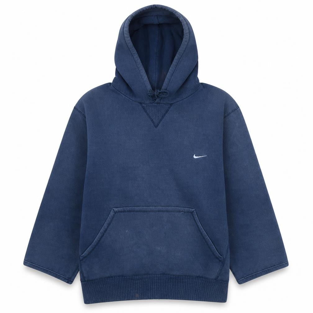 Nike Men's Blue Pullover Hoodie M Regular Fit Fleece Sweatshirt