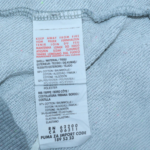 Puma Women Grey Crew Neck Pullover Sweatshirt UK 12 Cotton Blend