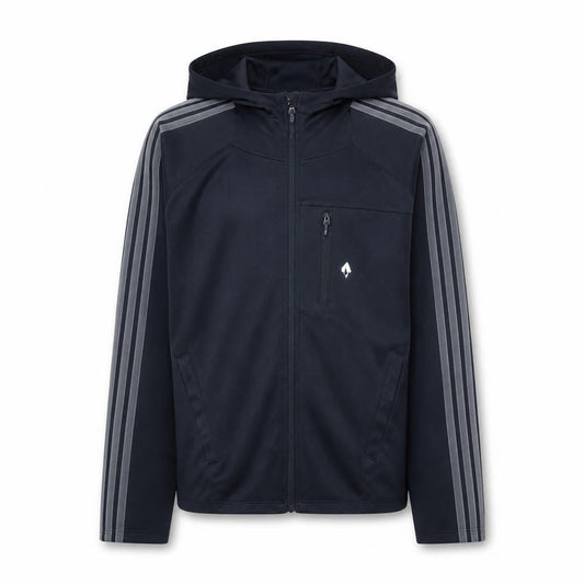 Adidas Boys Black Full Zip Hoodie M Medium Fleece Activewear Jacket