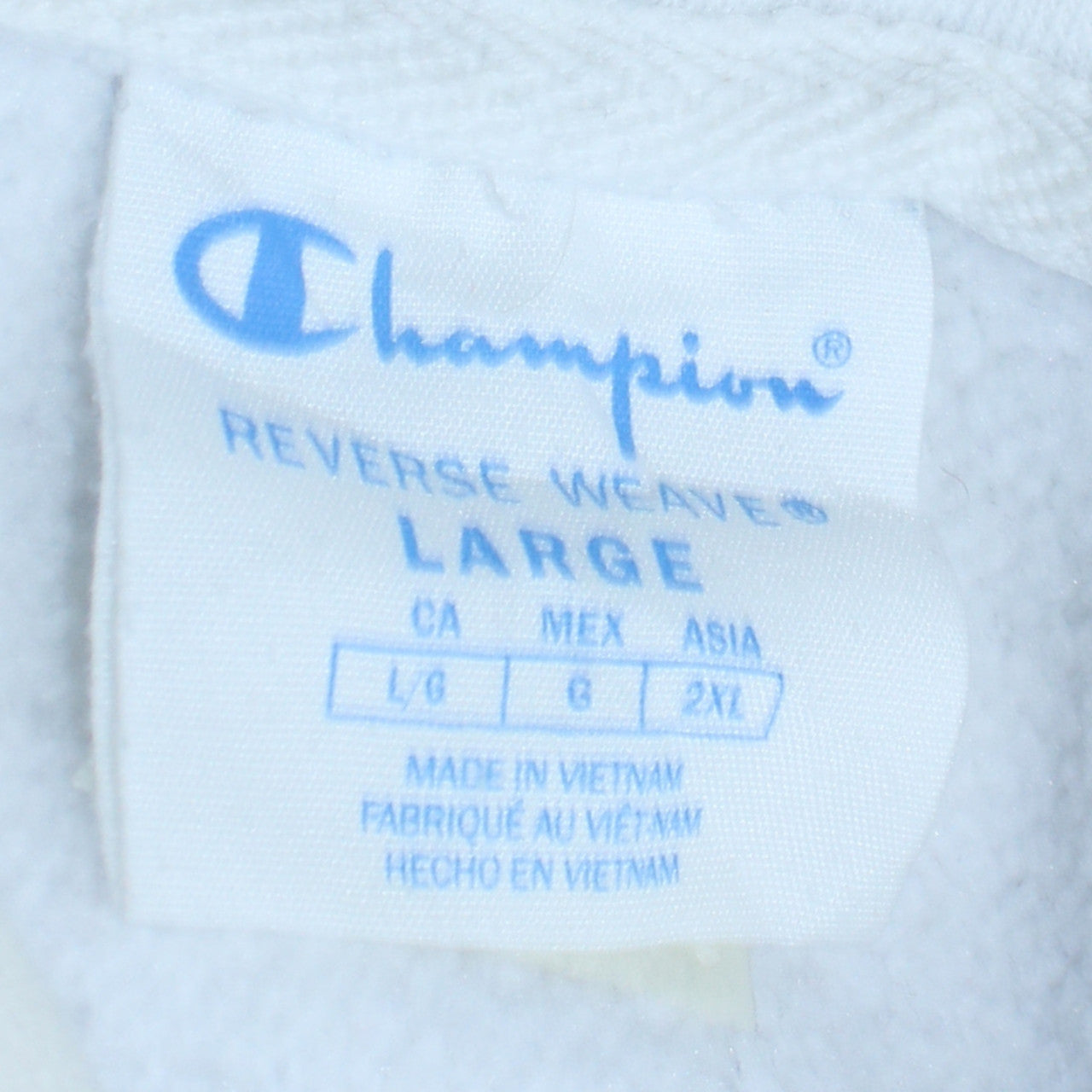 Champion Womens White Large Pullover Hoodie Sweatshirt