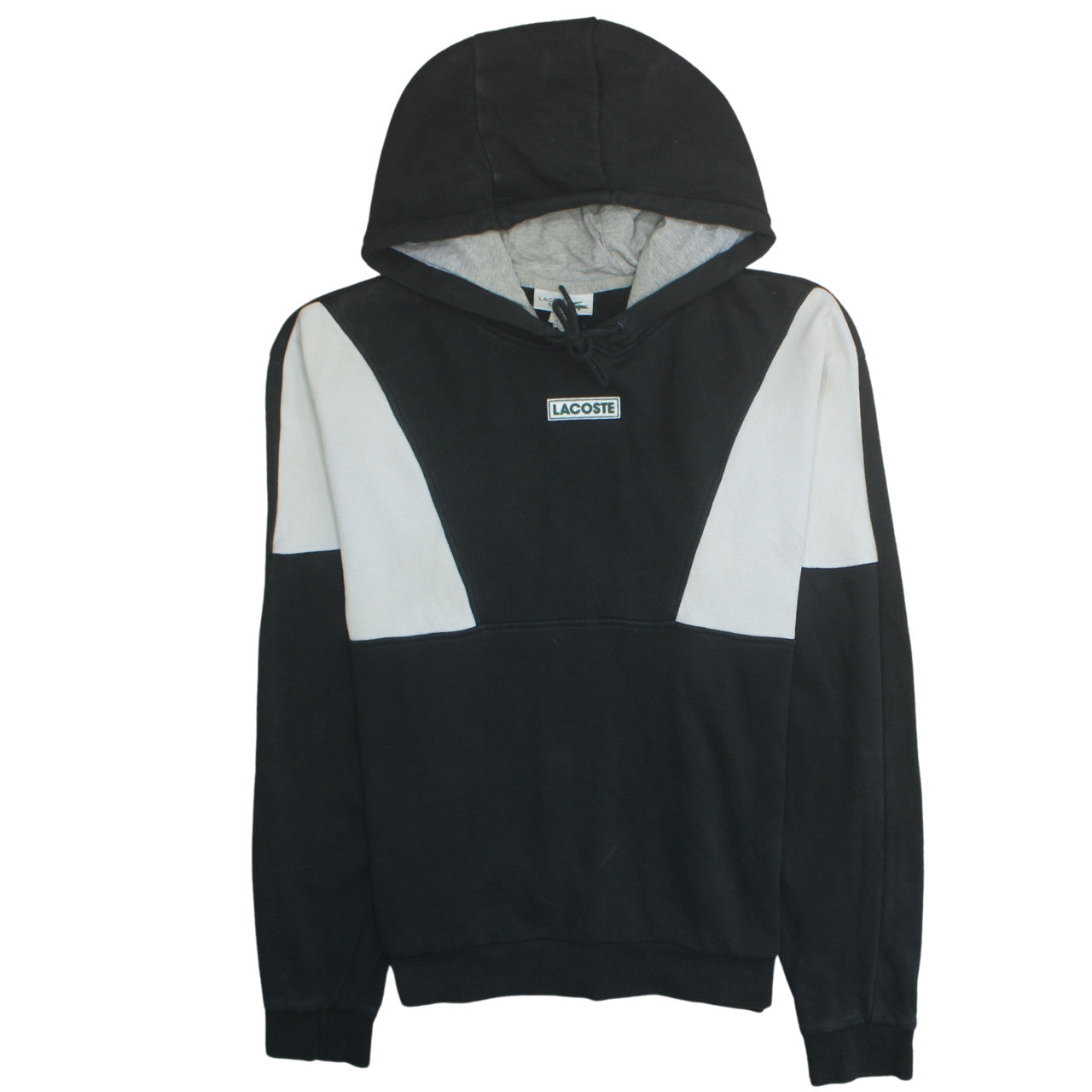 Lacoste Sport Men's Black Pullover Hoodie L Logo Regular Fit Sweatshirt