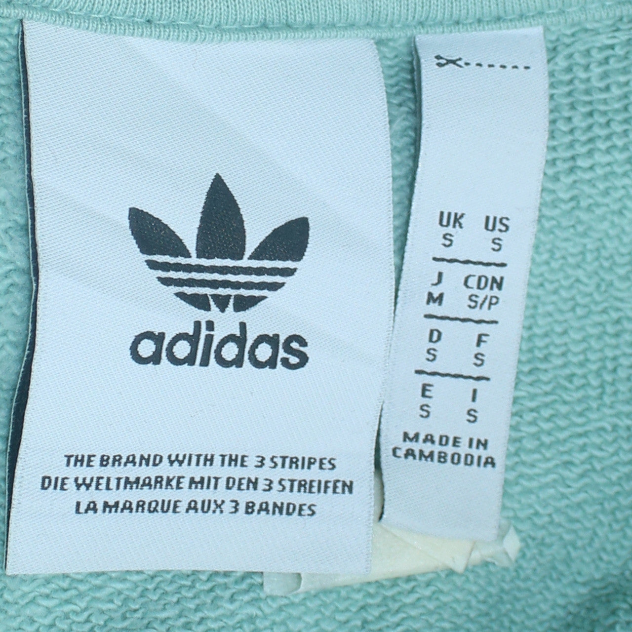 Adidas Women’s Mint Green Pullover Hoodie Size S Cotton Blend