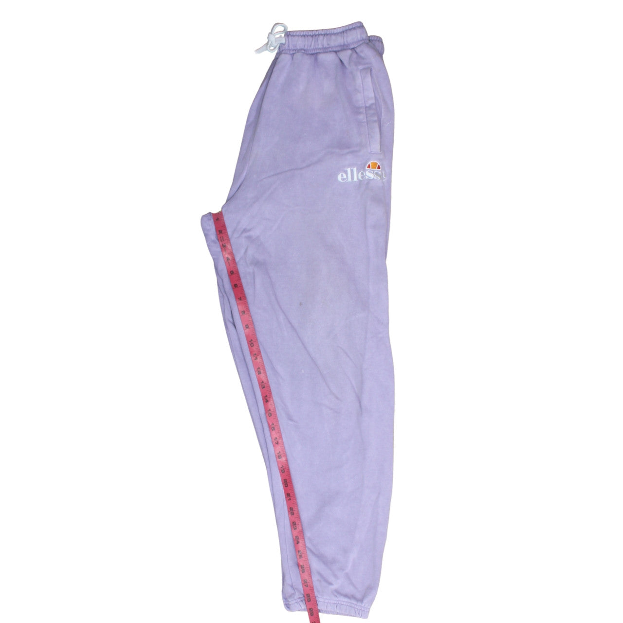 Ellesse Womens Lilac Joggers UK 12 Cotton Blend Elastic Waist Sweatpants