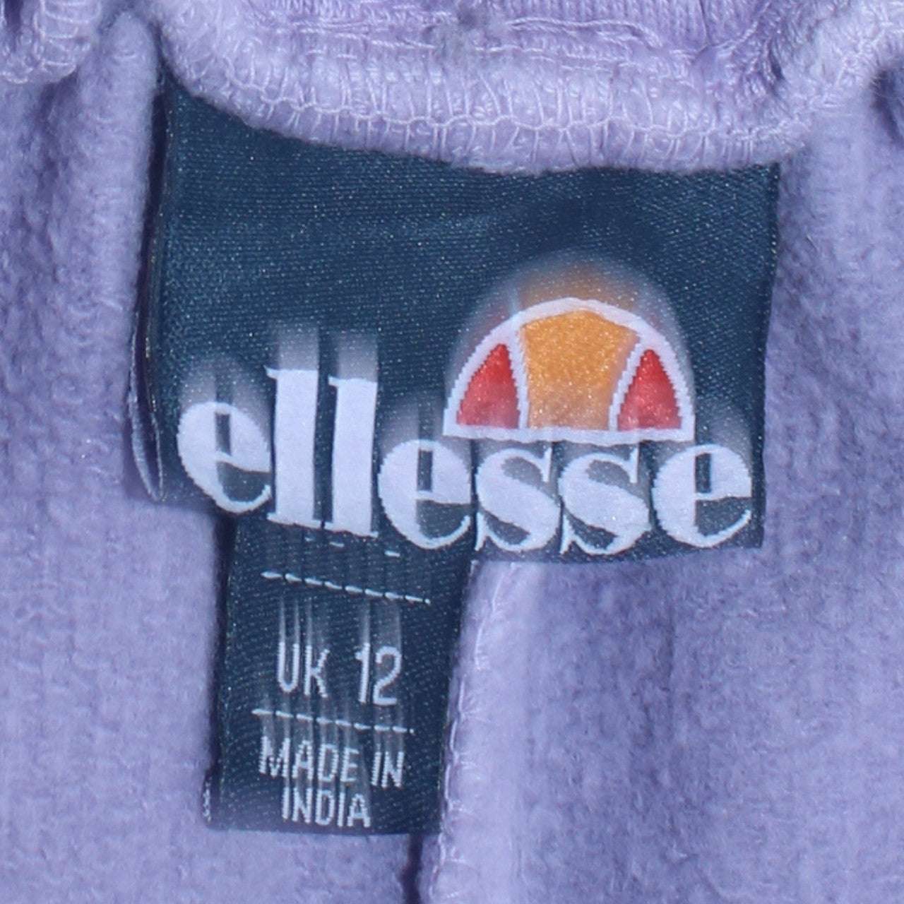 Ellesse Womens Lilac Joggers UK 12 Cotton Blend Elastic Waist Sweatpants