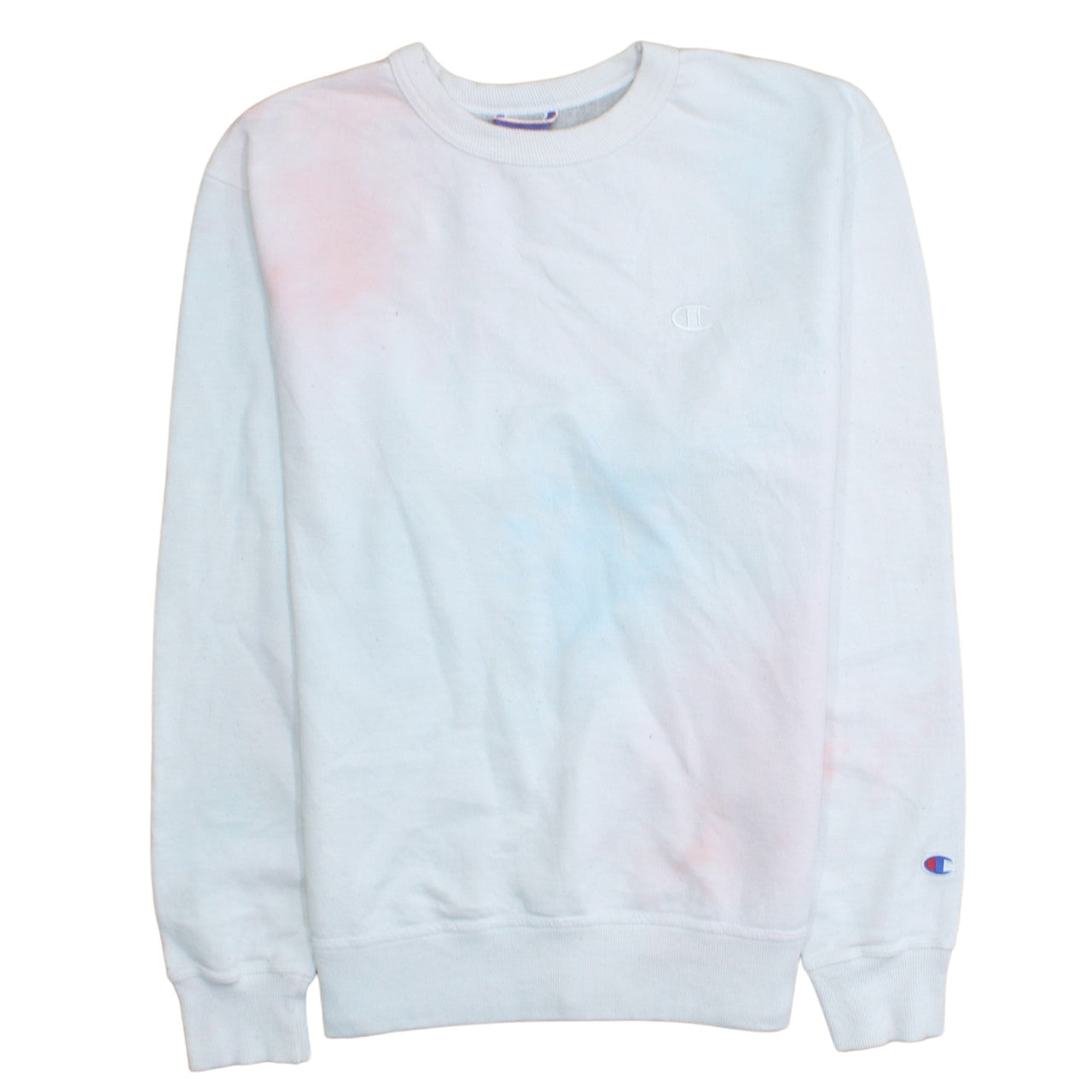 Champion Women White Crew Neck Pullover Sweatshirt Size M Classic Fit