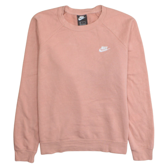 Nike Womens Pink Crew Neck Pullover Sweatshirt XL Cotton Blend