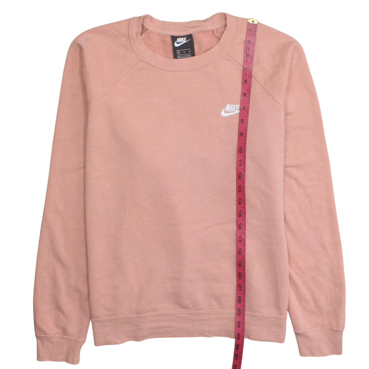 Nike Womens Pink Crew Neck Pullover Sweatshirt XL Cotton Blend