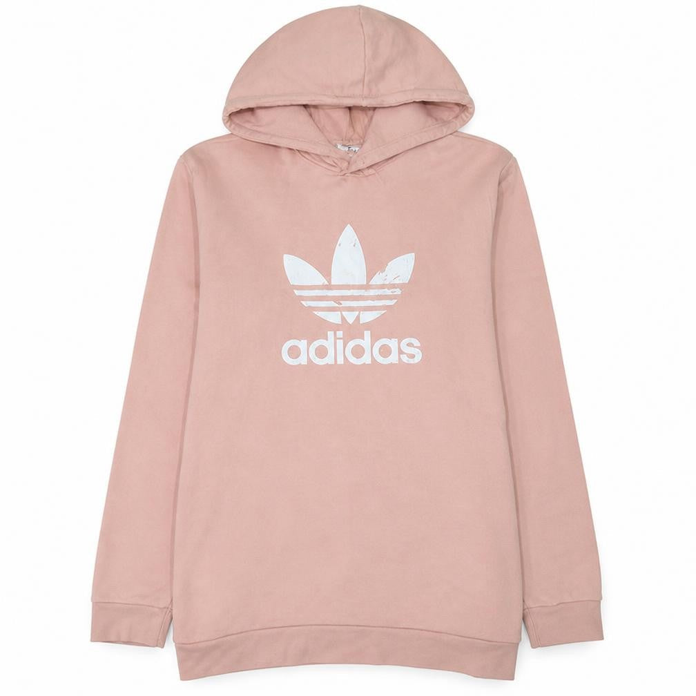 Adidas Womens Pink Hooded Pullover Sweatshirt XL Hooded Logo Casual