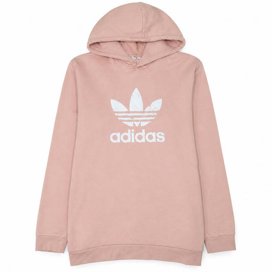 Adidas Womens Pink Hooded Pullover Sweatshirt XL Hooded Logo Casual