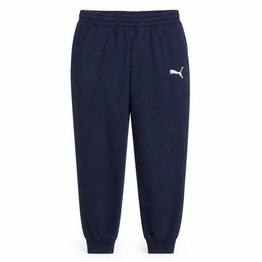 Front view of Puma Men's Blue Jogger Sweatpants L Regular Fit Cotton Fleece