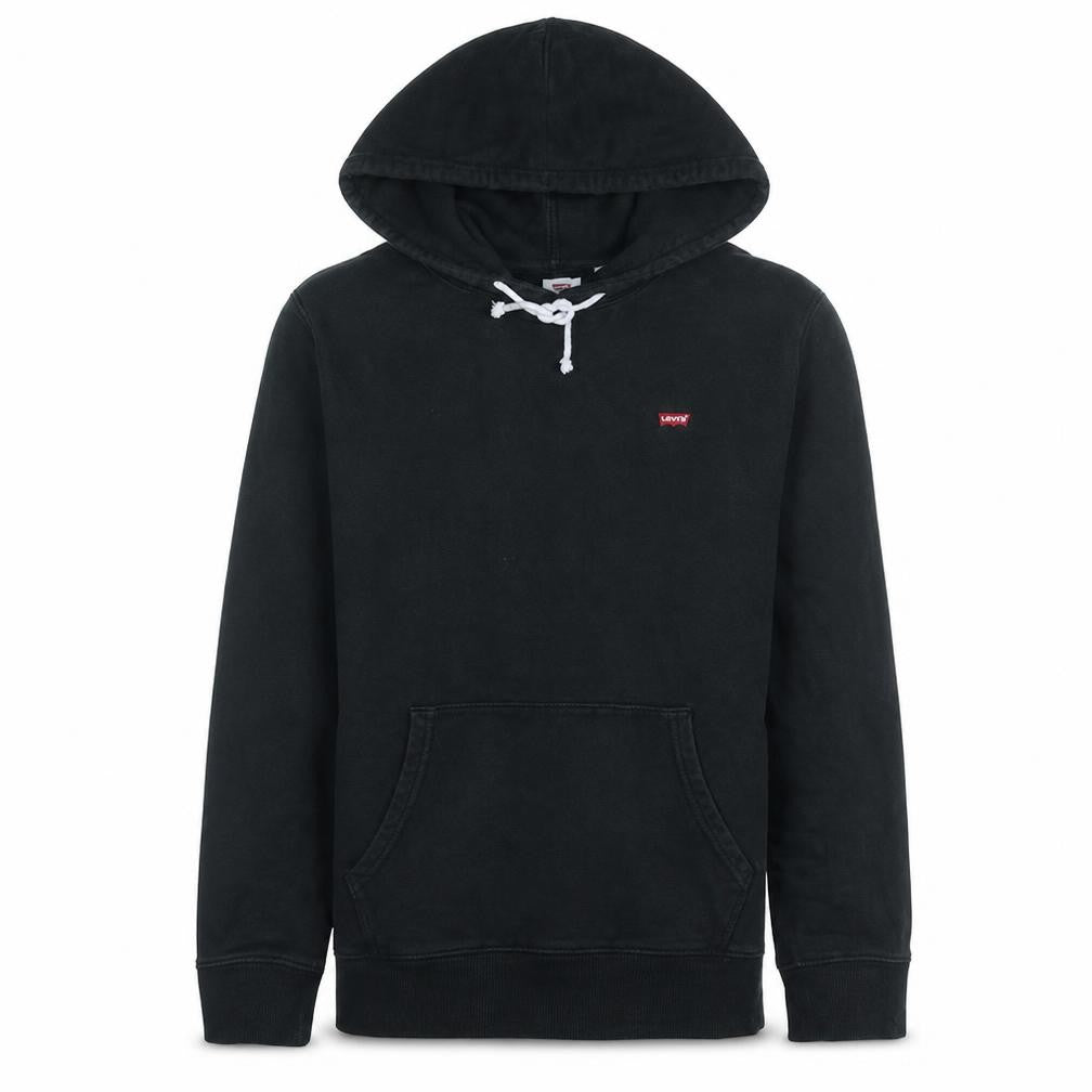 Levi’s Men’s Black Pullover Hoodie Medium Fleece Logo Sweatshirt