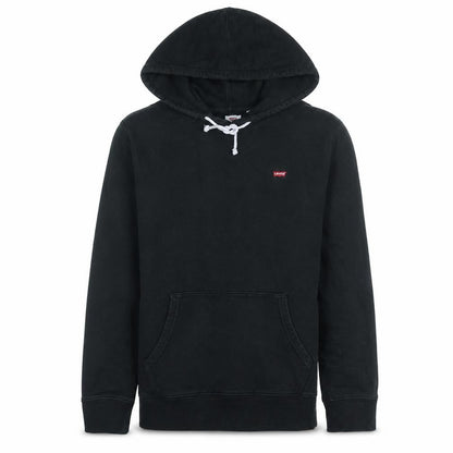 Levi’s Men’s Black Pullover Hoodie Medium Fleece Logo Sweatshirt