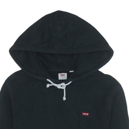 Levi’s Men’s Black Pullover Hoodie Medium Fleece Logo Sweatshirt