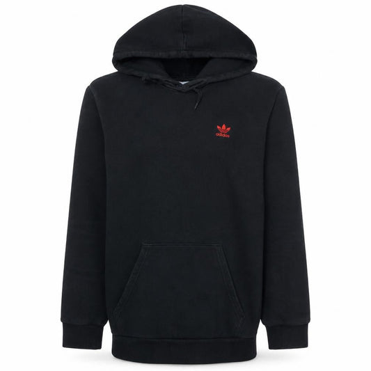 Adidas Mens Black Hoodie Medium Pullover Cotton Blend Primegreen