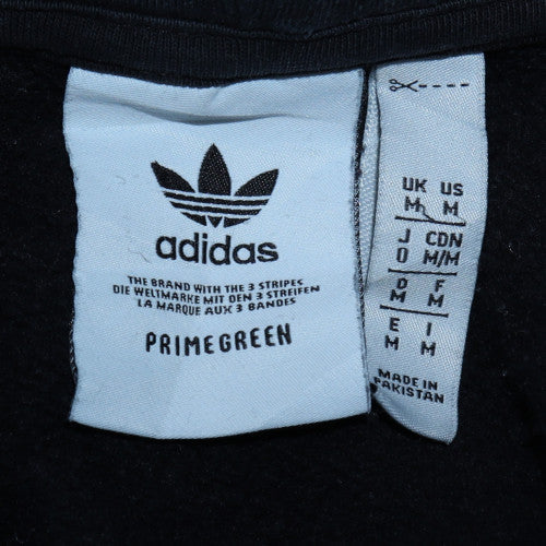 Adidas Mens Black Hoodie Medium Pullover Cotton Blend Primegreen