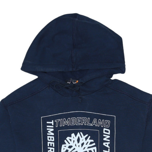 Timberland Men's Blue Pullover Hoodie S Regular Fit Long Sleeve Outdoor