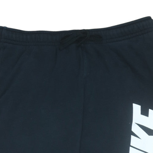 Nike Men’s Black XL Sweatpants with Logo and Drawstring Waist