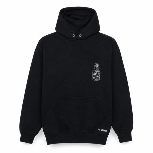 TC Threads Men's Black Skull Graphic Pullover Hoodie Medium