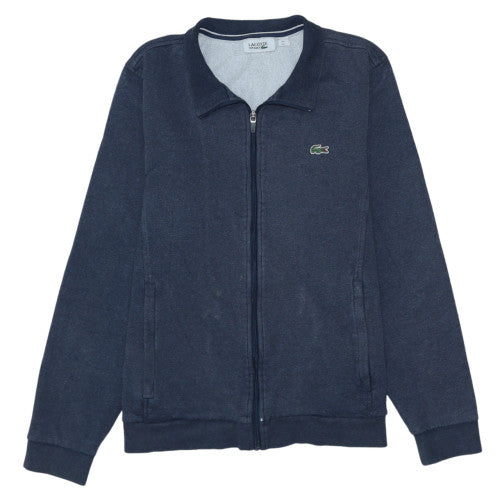 Lacoste Sport Men's Blue Track Jacket L Full Zip Cotton Blend
