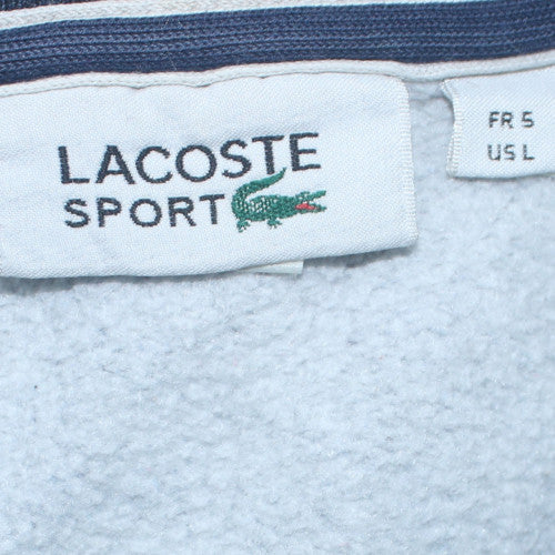 Lacoste Sport Men's Blue Track Jacket L Full Zip Cotton Blend