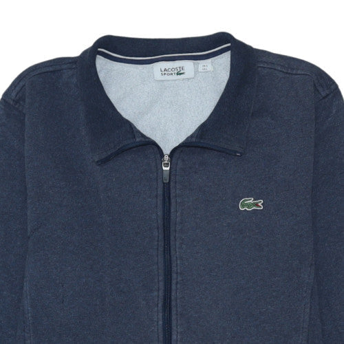 Lacoste Sport Men's Blue Track Jacket L Full Zip Cotton Blend