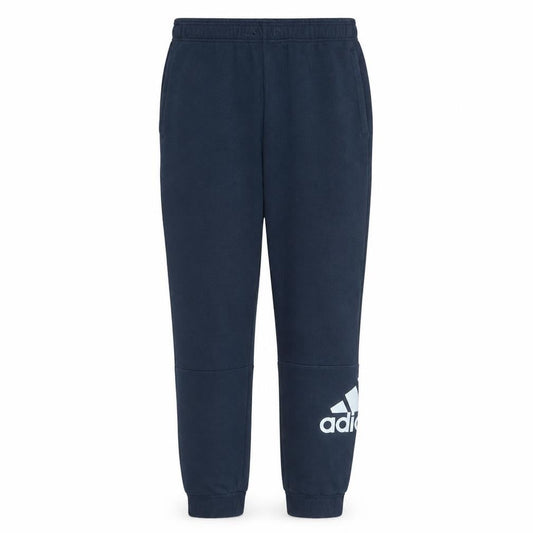 Front view of Adidas Men's Blue Jogger Sweatpants M Regular Fit Logo Fleece