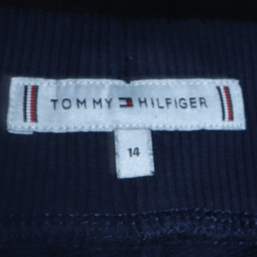 Tommy Hilfiger Boys Blue Jogger Trousers Size 14 Years Casual Fleece