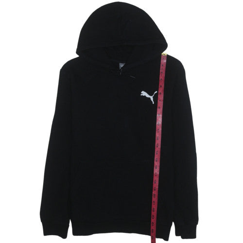 Puma Men's Black Pullover Hoodie Medium Regular Fit Fleece
