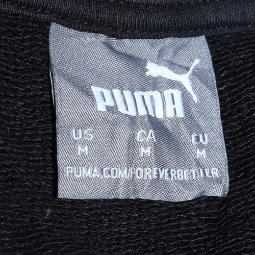 Puma Men's Black Pullover Hoodie Medium Regular Fit Fleece