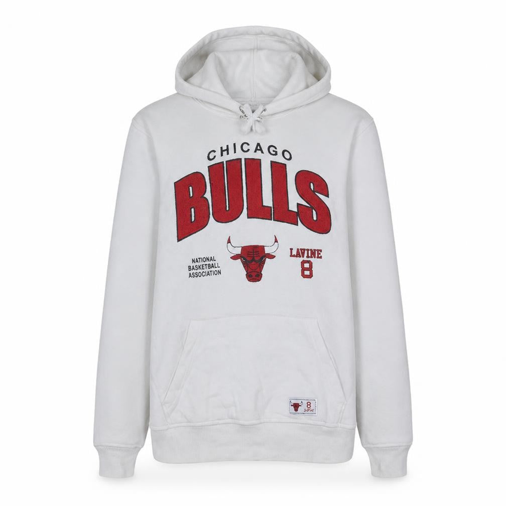 NBA Chicago Bulls White Hoodie XS Women Lavine 8 Pullover Cotton Blend