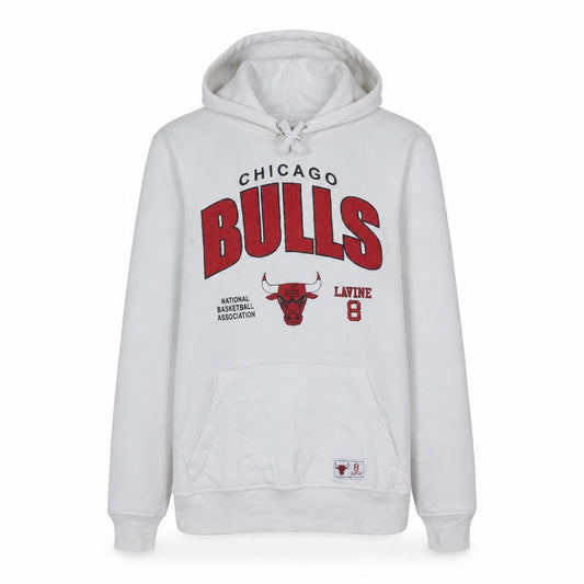 NBA Chicago Bulls White Hoodie XS Women Lavine 8 Pullover Cotton Blend