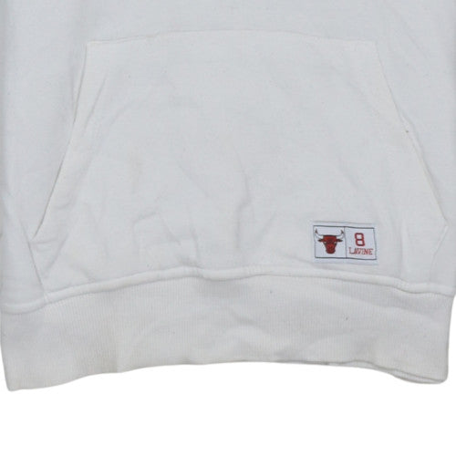 NBA Chicago Bulls White Hoodie XS Women Lavine 8 Pullover Cotton Blend
