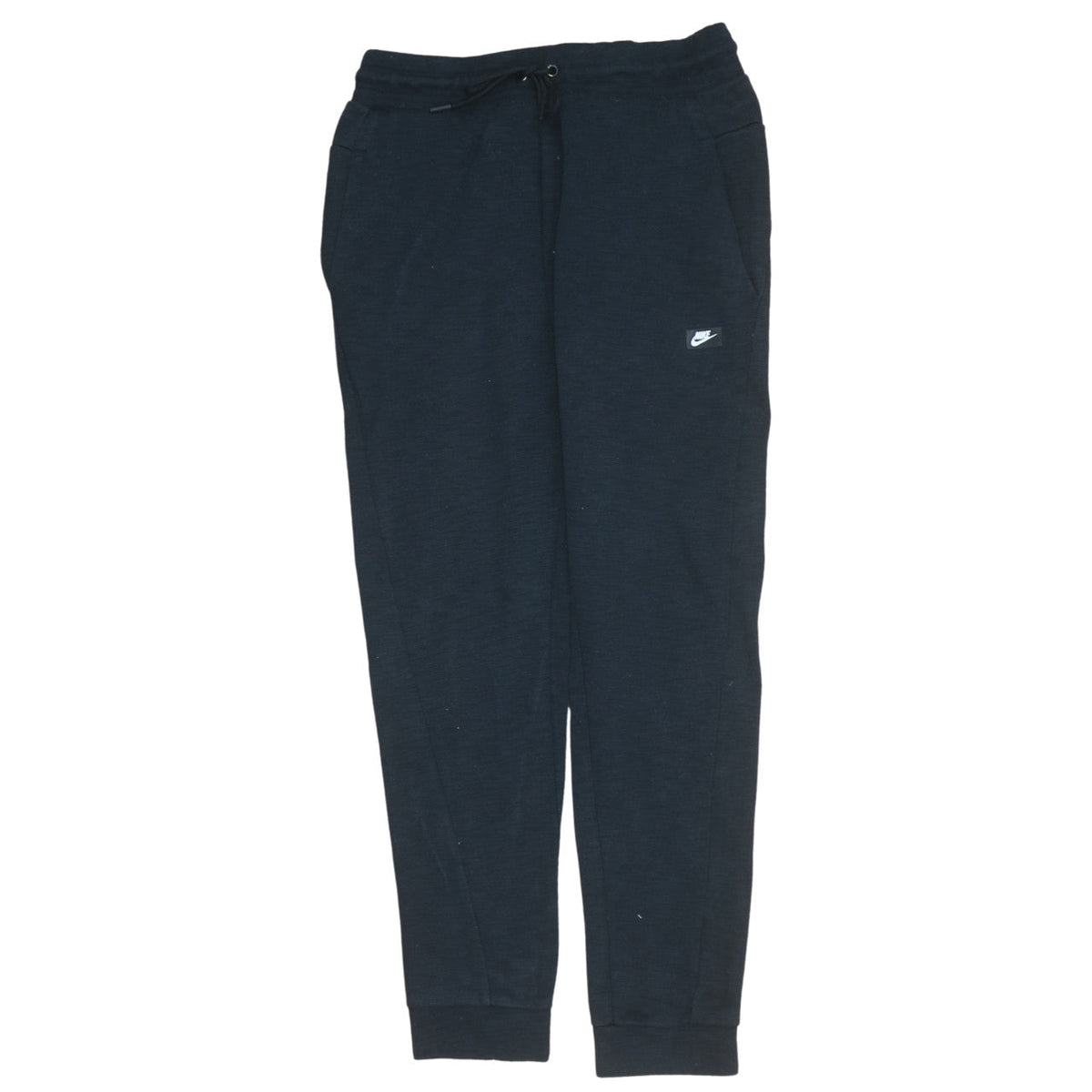 Nike Women’s Black Fleece Joggers L Regular Fit Drawstring Pants