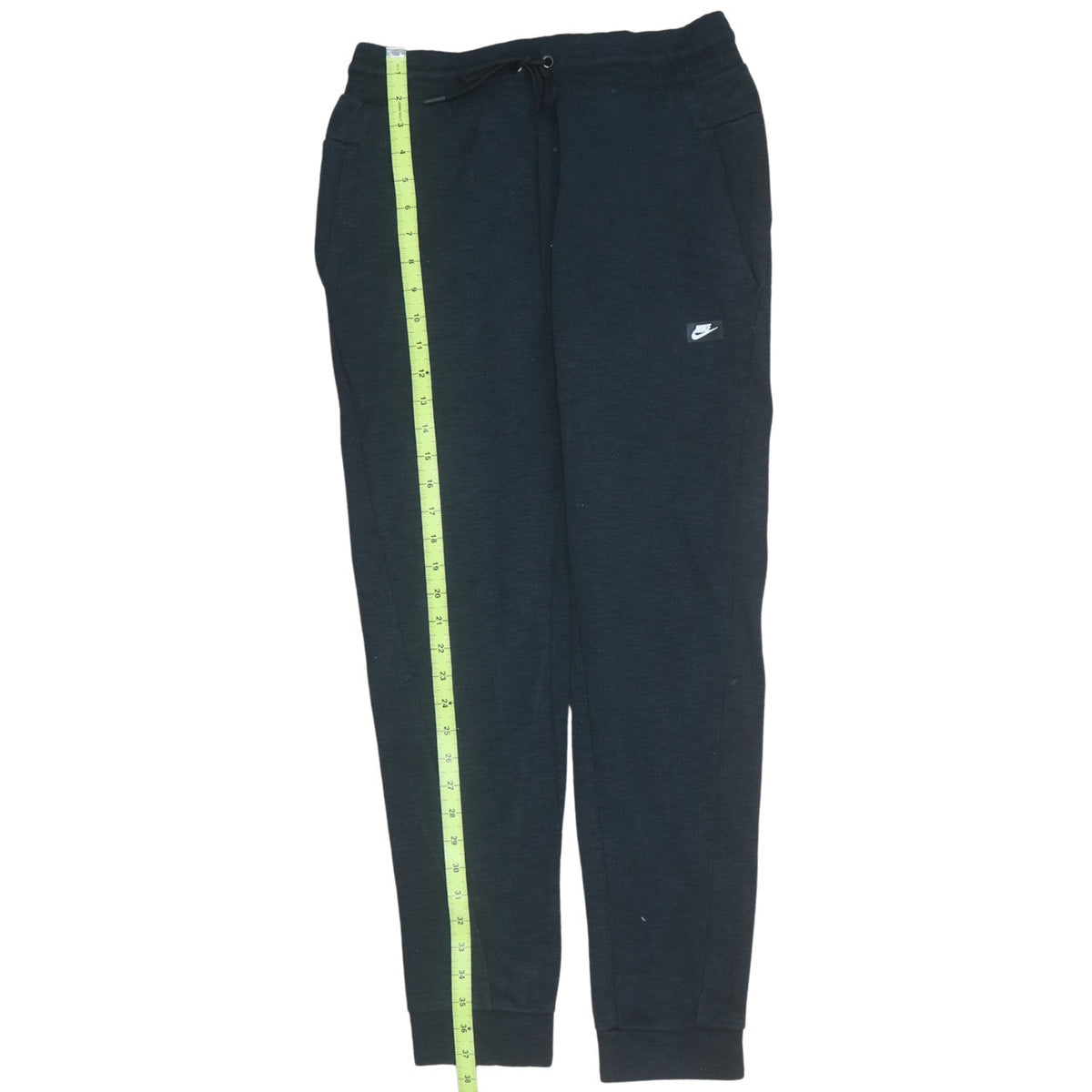 Nike Women’s Black Fleece Joggers L Regular Fit Drawstring Pants