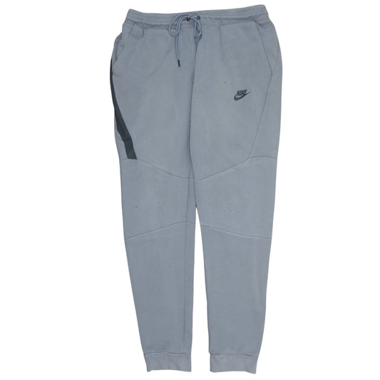 Nike Men Grey L Jogger Sweatpants Cotton Blend Tapered Fit