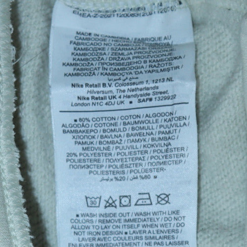 Nike Womens White XS Fleece Jogger Sweatpants with Logo