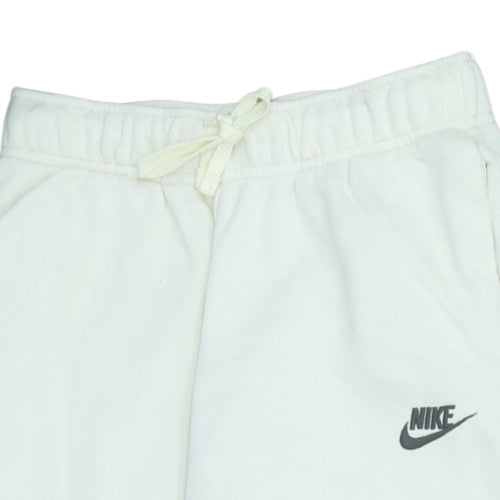 Nike Womens White XS Fleece Jogger Sweatpants with Logo