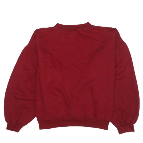 Timberland Men's Red Embroidered Logo Pullover Sweatshirt Size L