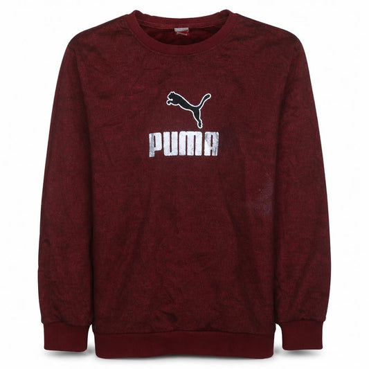 Puma Men’s Red 2XL Pullover Crew Neck Sweatshirt with Logo