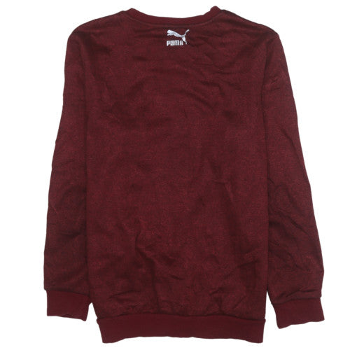 Puma Men’s Red 2XL Pullover Crew Neck Sweatshirt with Logo