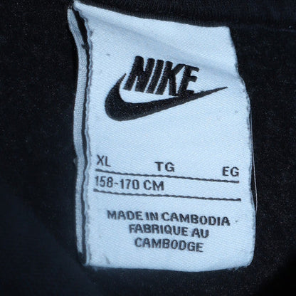 Additional view of Nike boys’ black xl pullover fleece hoodie with logo print